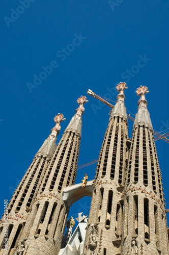 unfinished gothic cathedral Sagrada Familia in Barcelona, Spain