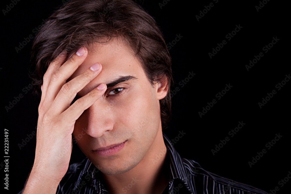 man with headache man with headache