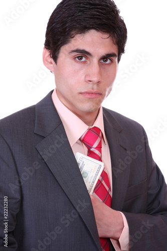 Fotografía money in a businessman hands