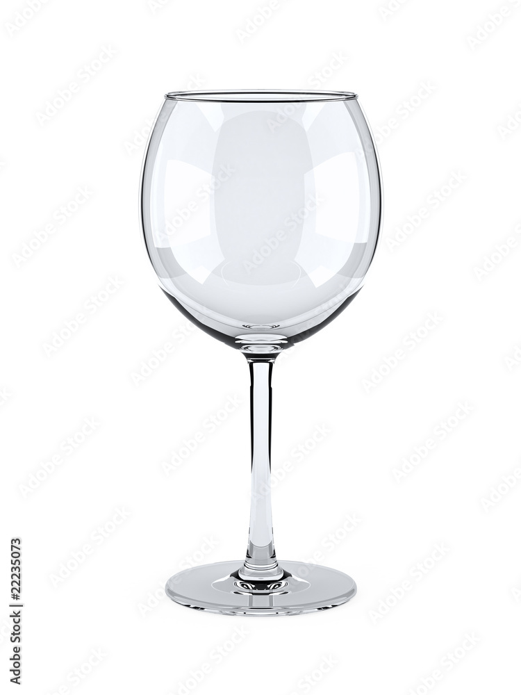 Empty wine glass isolated on white background Empty wine glass isolated on white background
