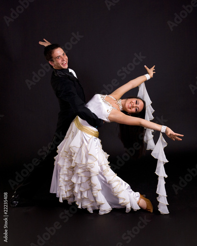 Ballroom Dancers White 04 photo