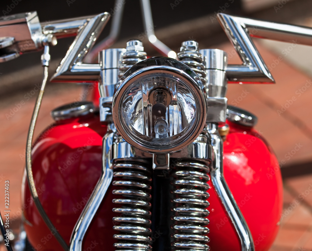 Naklejka premium Beleuchtung alte Harley Davidson