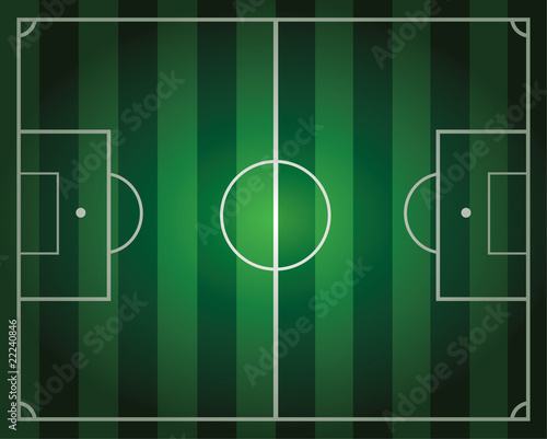 illustration of soccer field with green stripes