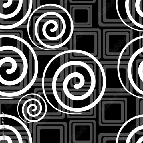 Background from square and spirals