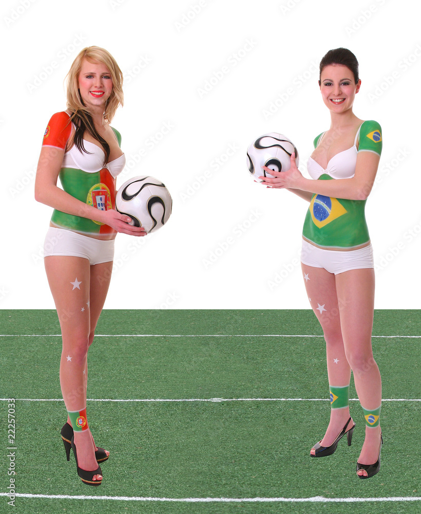 WM 2010 Spiel Portugal - Brasilien mit Rasen WM 2010 Spiel Portugal - Brasilien mit Rasen