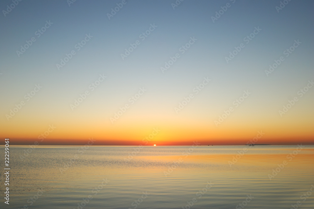 sunrise in sea