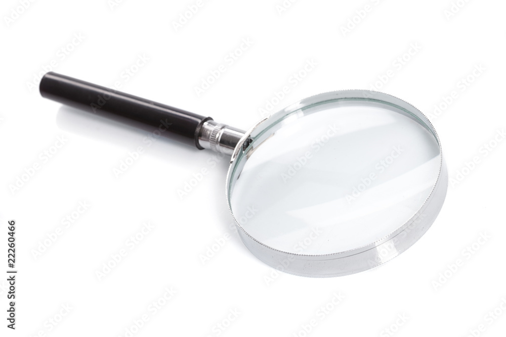 magnifying glass on white background magnifying glass on white background