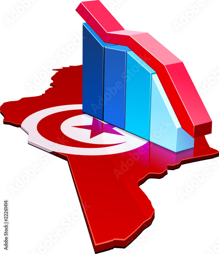 Statistiques de la Tunisie à la baisse (détouré)