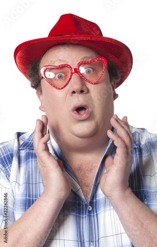 Bilde på lerret homme travesti lunettes en coeur