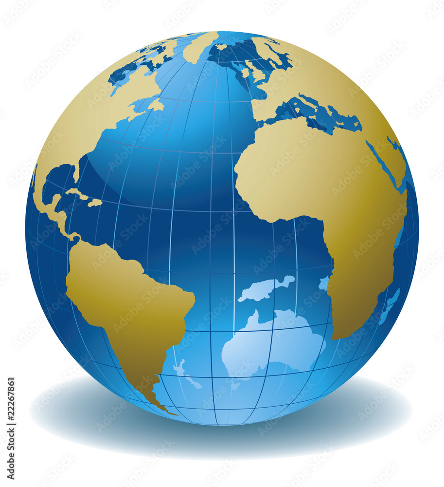 World globe abstract vector illustration