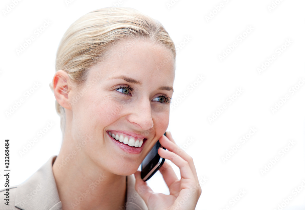 Portrait of a confident businesswoman talking on phone Portrait of a confident businesswoman talking on phone