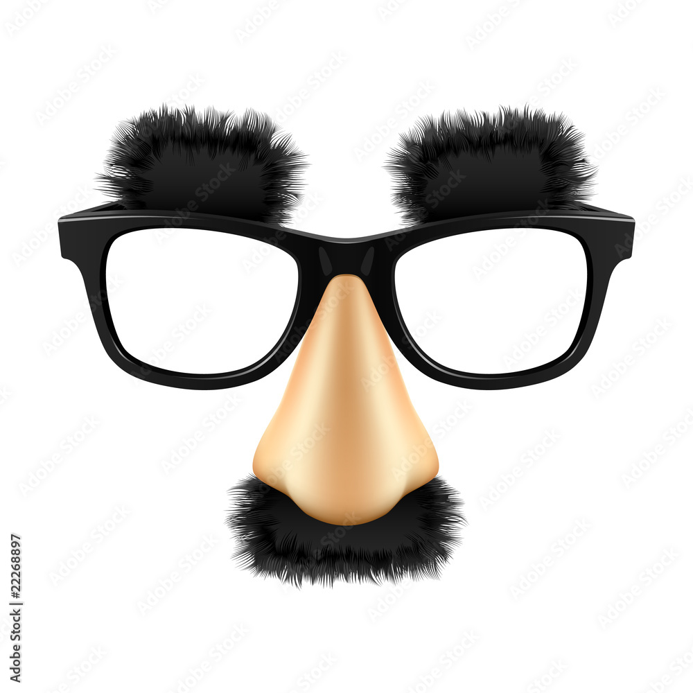 Funny disguise mask. Vector.