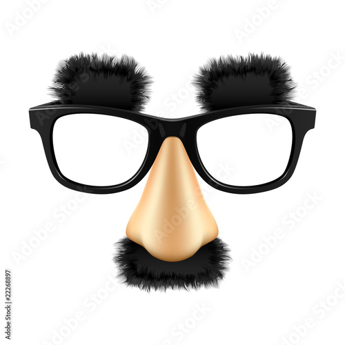 Funny disguise mask. Vector.