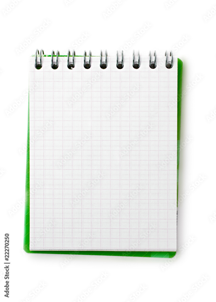 Notepad isolated on the white background Notepad isolated on the white background