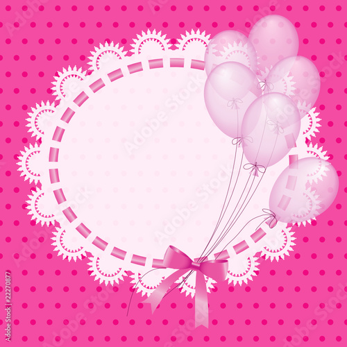 Spitzenrahmen mit Luftballon