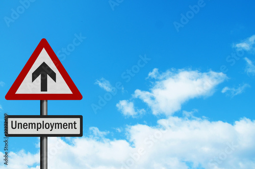 Political issue: 'sky high unemployment' concept photorealistic