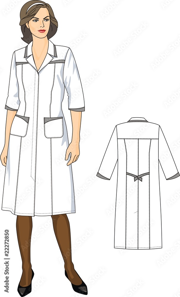 Dressing gown the female medical