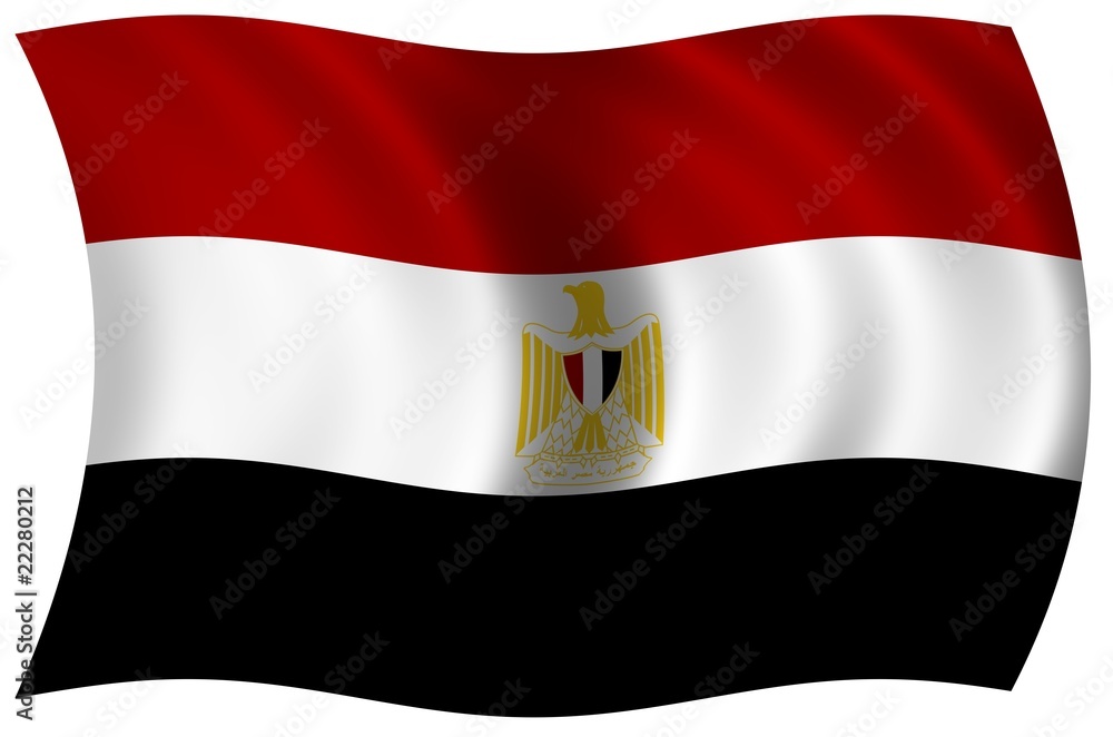 Naklejka premium Nationalfahne von Ägypten