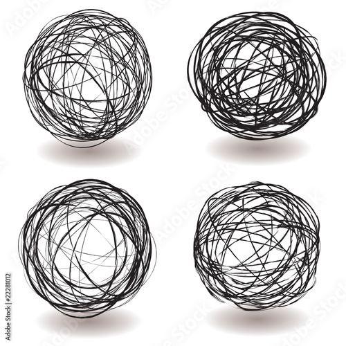 scribble ball icon