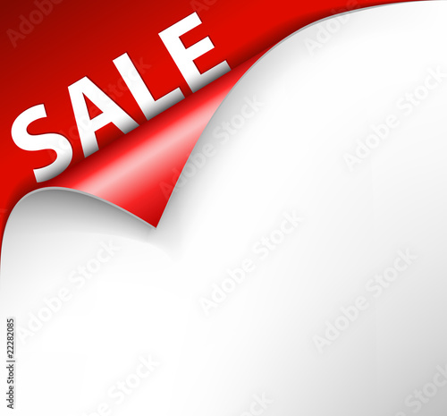 Red sale corner background