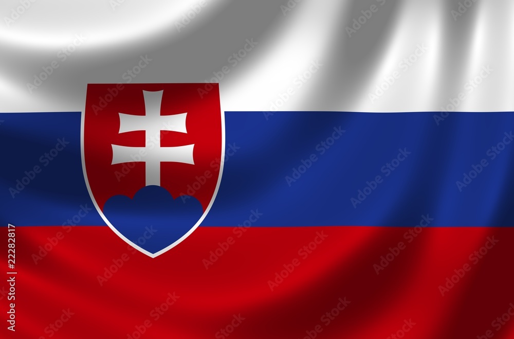 Fototapeta premium Nationalfahne der Slovakei