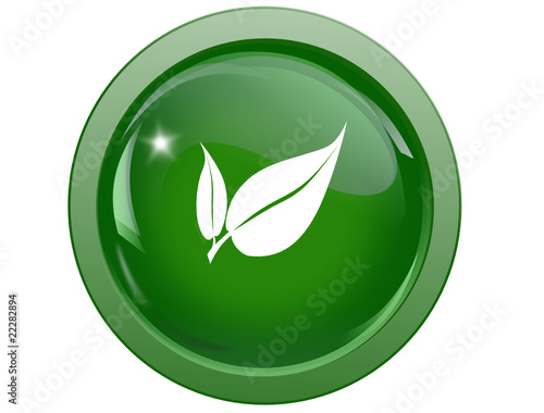 button reflection 3d green ecology