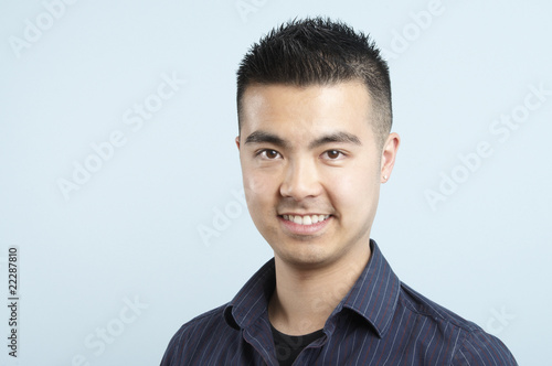 Asian man head shot photo