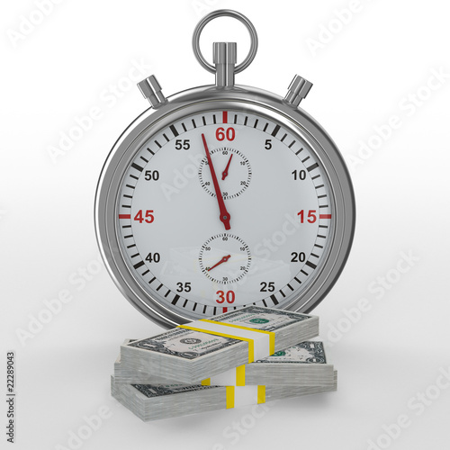 Time is money. Isolated ima...