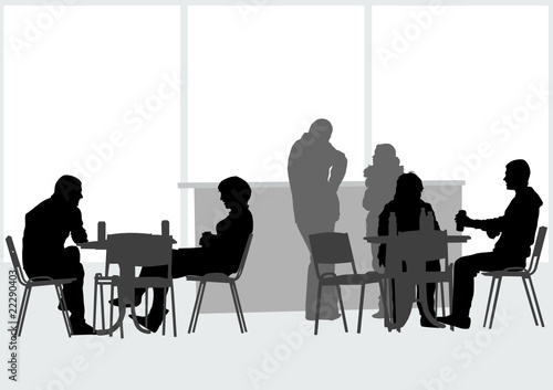 People in cafes