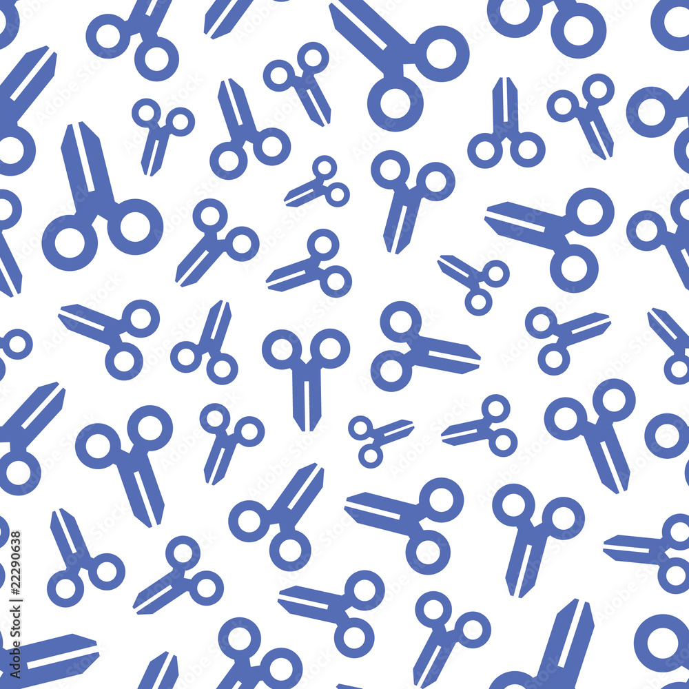 Seamless background with scissors Seamless background with scissors