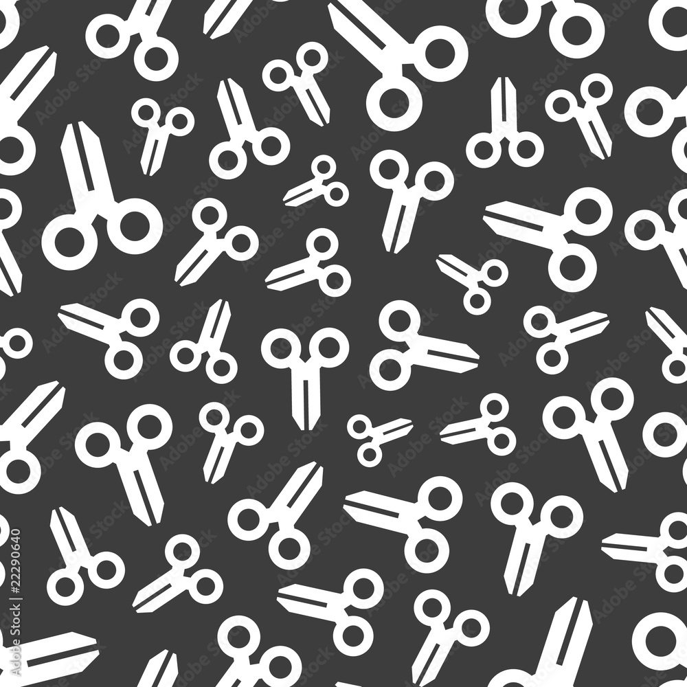 Seamless background with scissors Seamless background with scissors