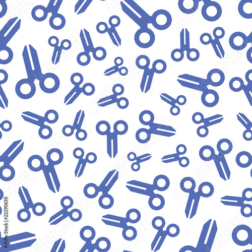 Seamless background with scissors