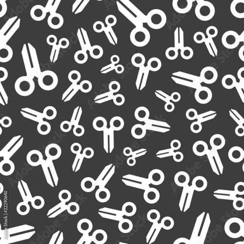 Seamless background with scissors