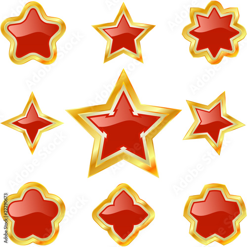 Star collection. Vector illustration.