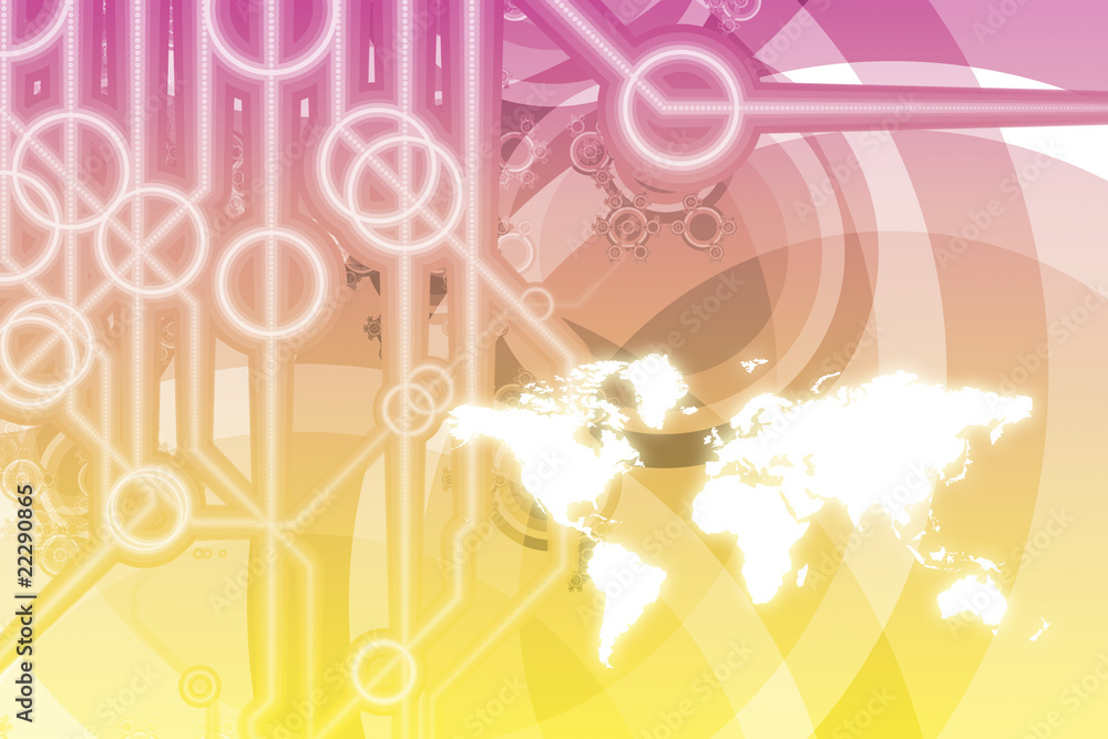 Obraz premium Global Business Technology Abstract