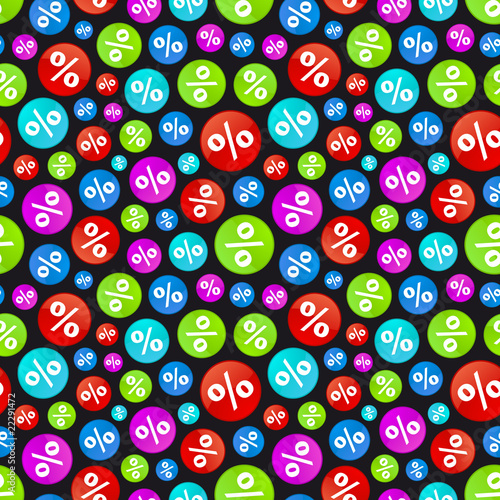 Seamless background with percent symbol.