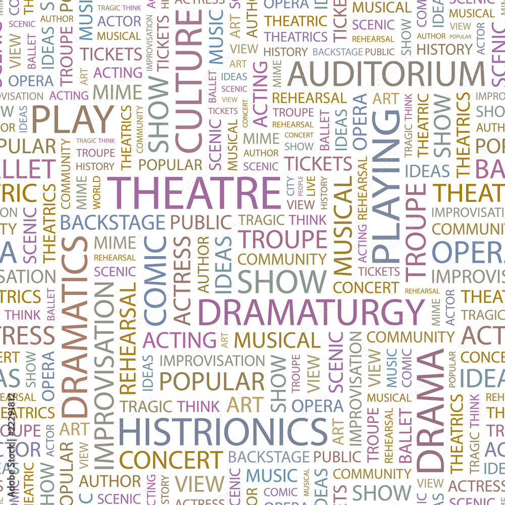THEATRE. Seamless vector background. THEATRE. Seamless vector background.