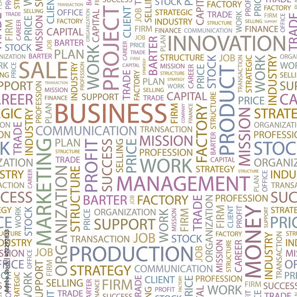BUSINESS. Seamless vector pattern with word cloud. BUSINESS. Seamless vector pattern with word cloud.