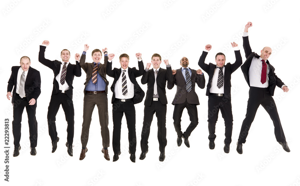 Obraz premium Jumping businessmen