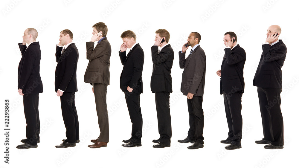 Businessmen on the phone