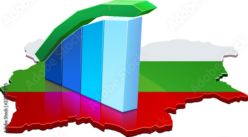 Statistiques de la Bulgarie à la hausse (détouré)