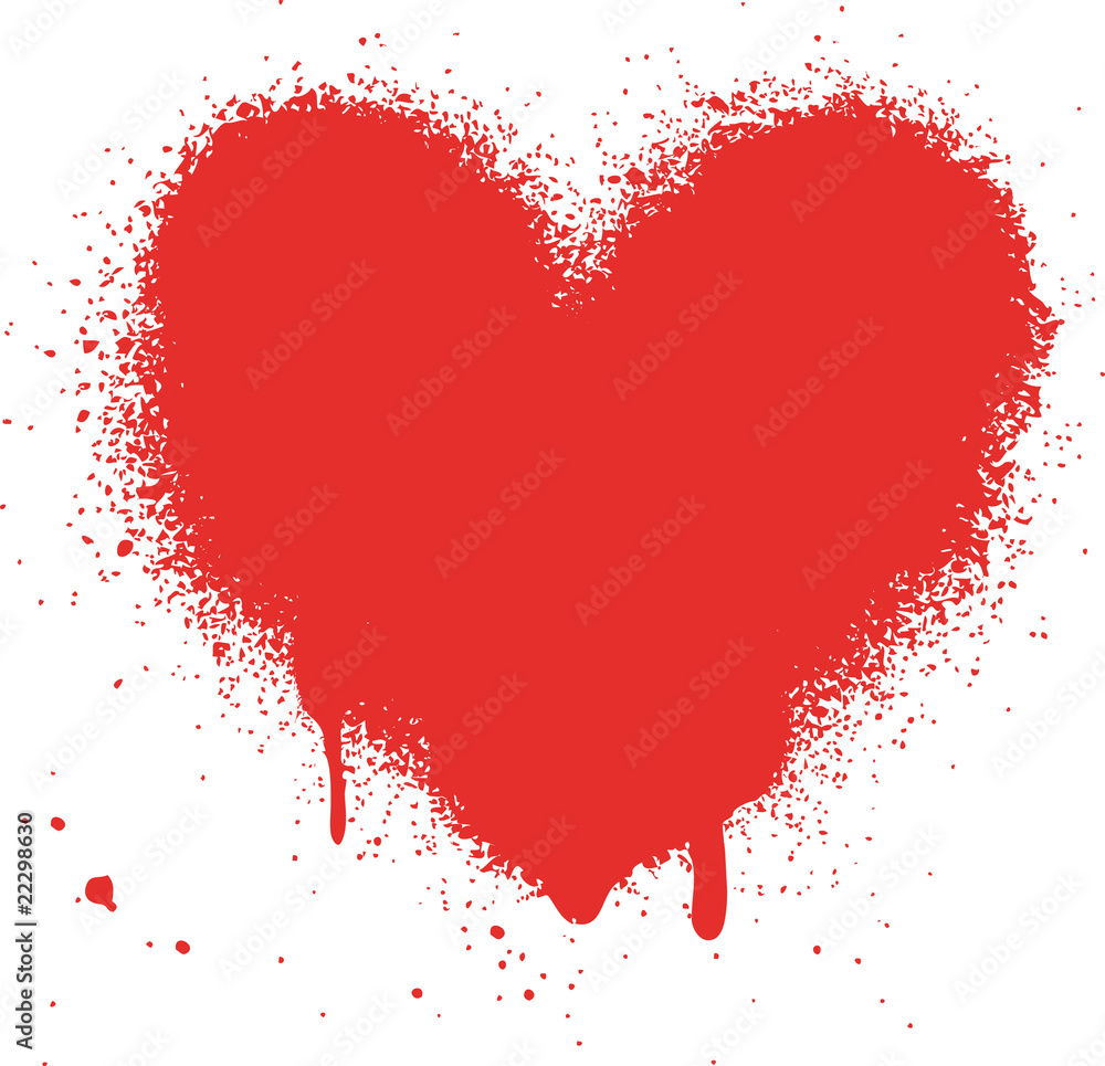 heart grunge vector