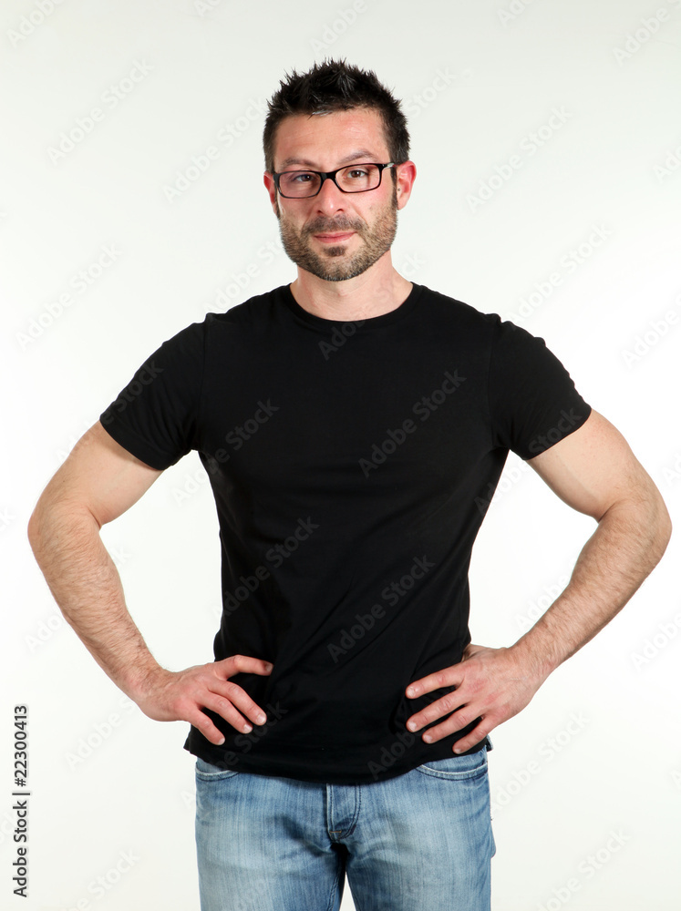 portrait young man on white background portrait young man on white background