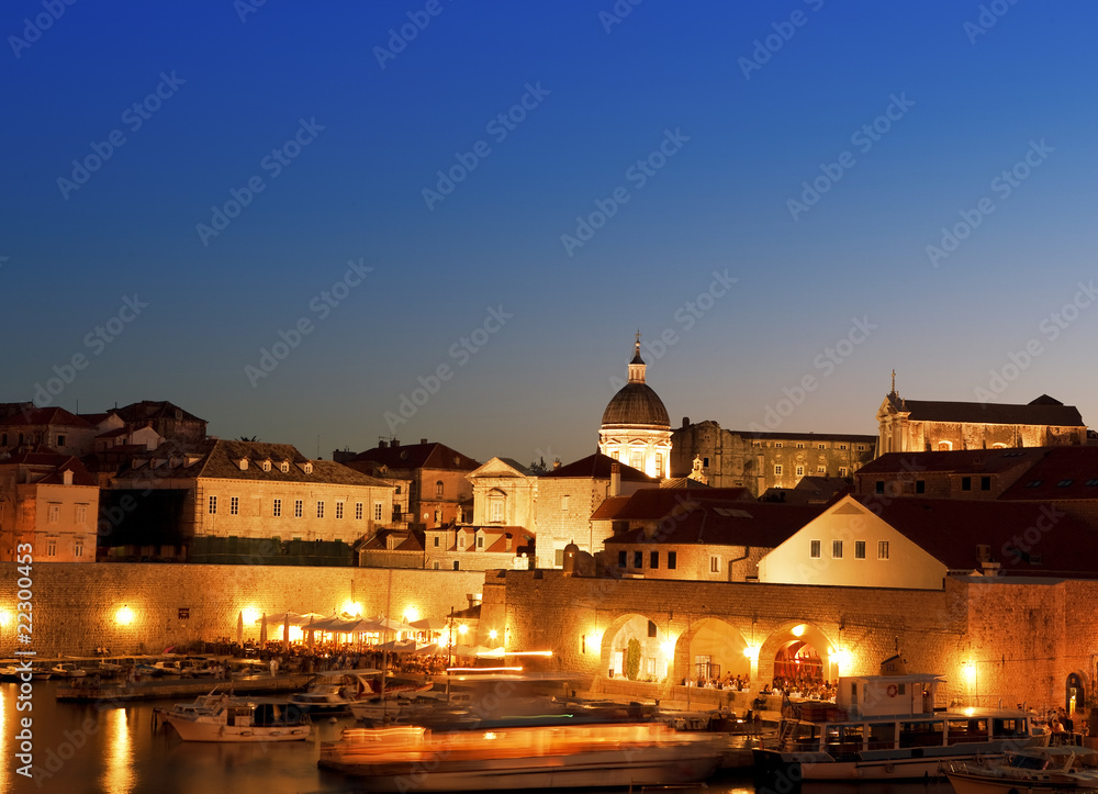 Dubrovnik night, Croatia