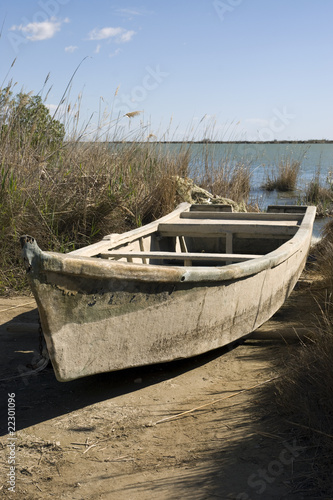 Ruderboot am Ebrodelta