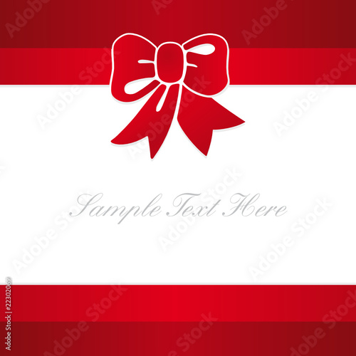 tarjeta de regalo lazo rojo invitacion