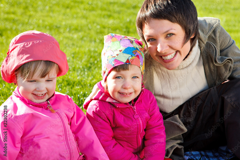 Mom with two toddlers Mom with two toddlers
