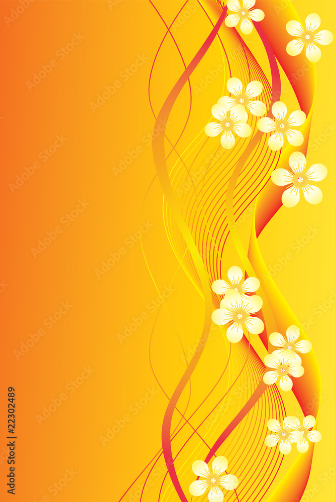 Obraz premium Abstract background with flowers.