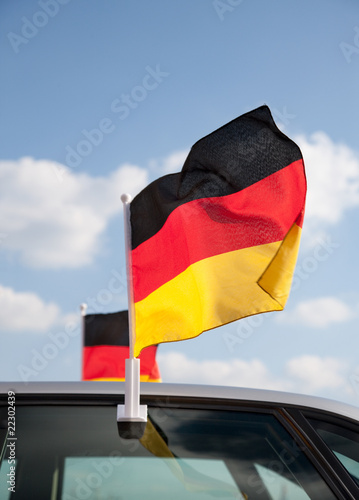 Deutschlandfahne mit Autohalterung