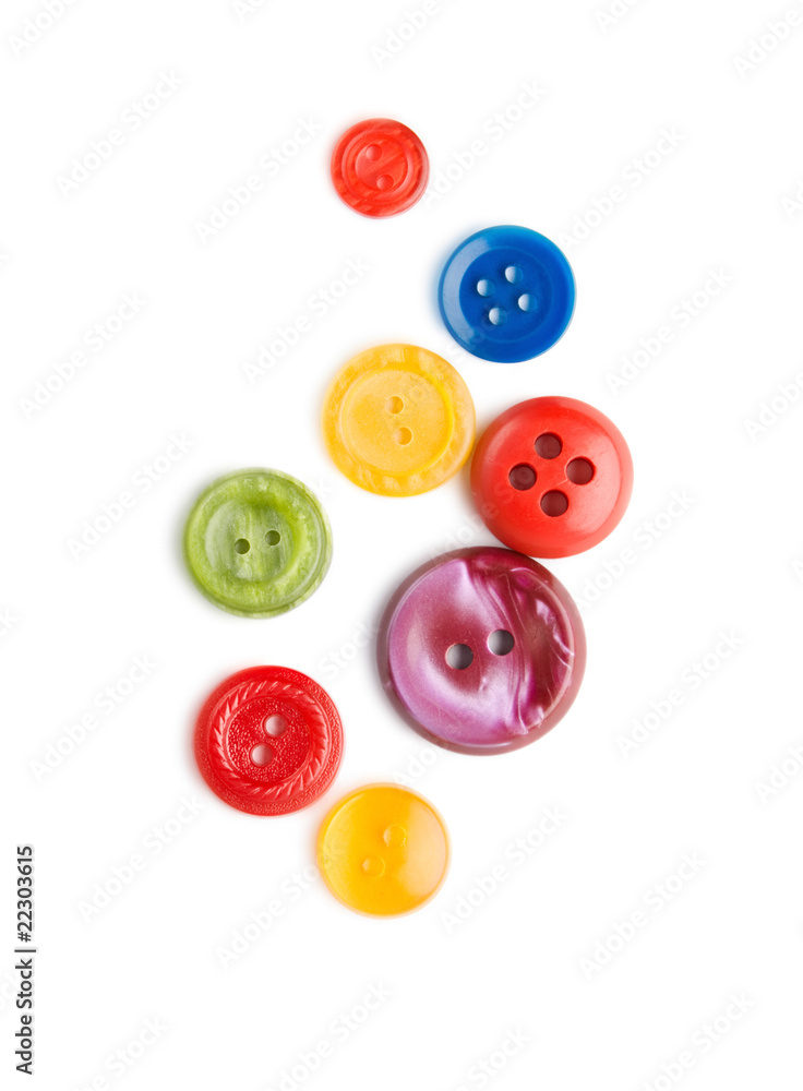 Buttons isolated on the white background Buttons isolated on the white background